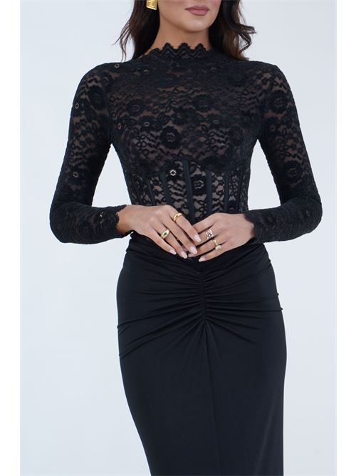 Body Zerto in pizzo elastico Alma Sanchez | ZERTO-MXNERO